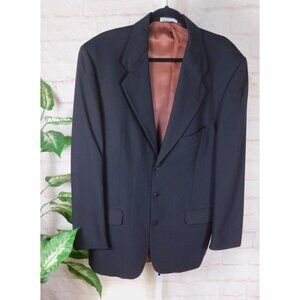 Mens 42L Black Blazer Bachrach Made in Mexico